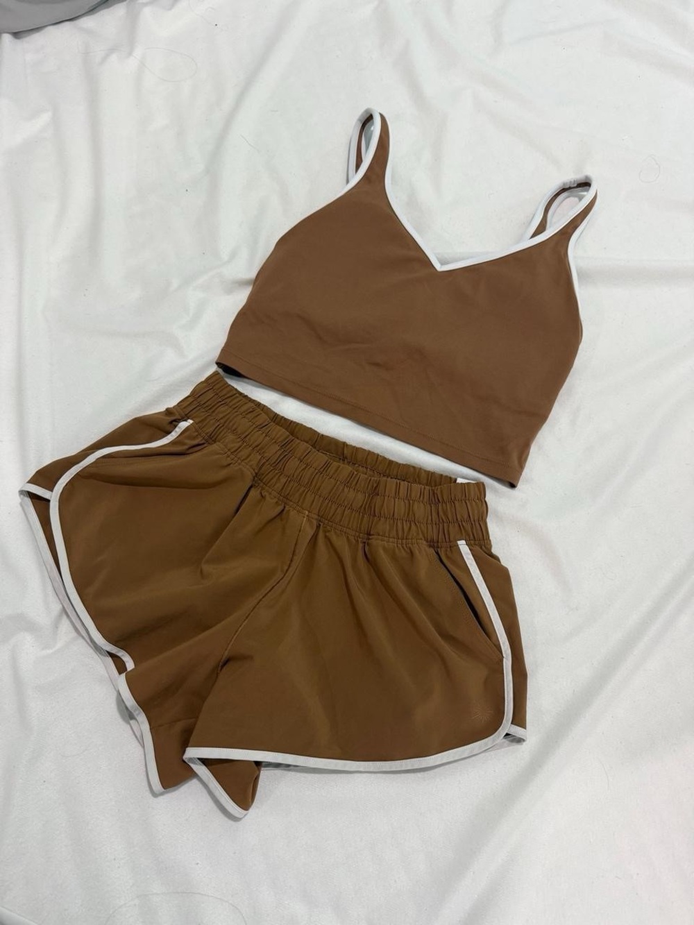 🤎🤍 OFFLINE by Aerie Matching Athletic Set — Brown & White 🤍🤎